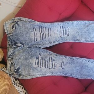 Distressed jeans